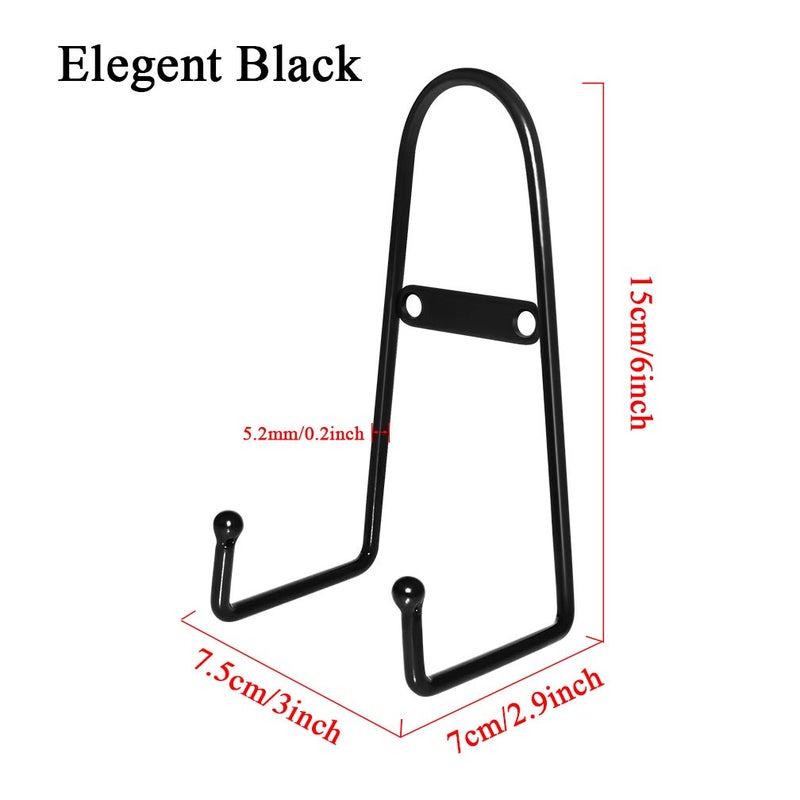 MOCOUM 4 Pack Wall Mount Plate Display Stands, Medium Wall Easel Holder Plate Hanger Vertical Plate Stand Holders, Wall Display Picture Frame Stand for Decorative Plates, Arts (Straight, 6 inch) - Image 3